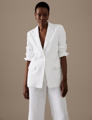 

Autograph Blazer 100% lino irlandésWomens - Soft White, Soft White