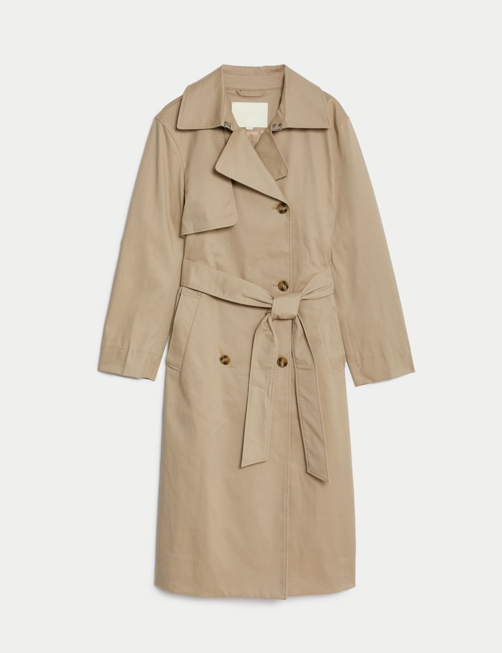 Cotton Rich Belted Longline Trench Coat image 2