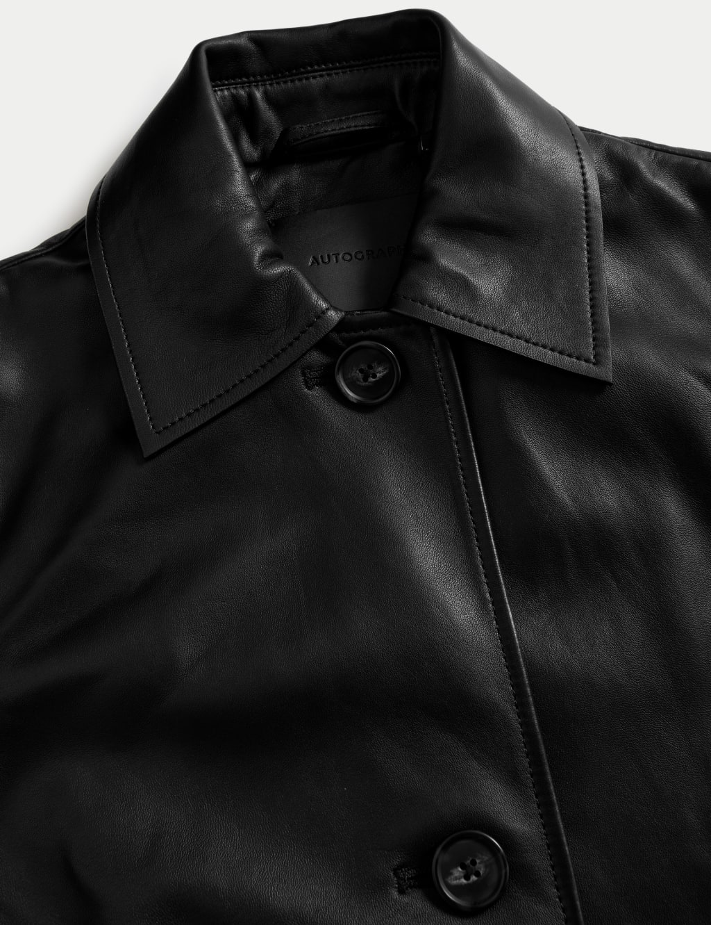 Leather Collared Car Coat image 6