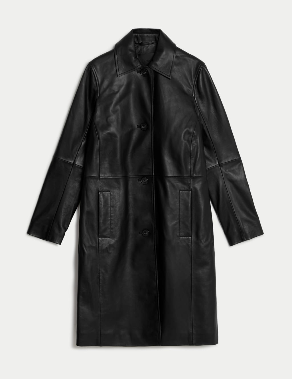 Leather Collared Car Coat image 2