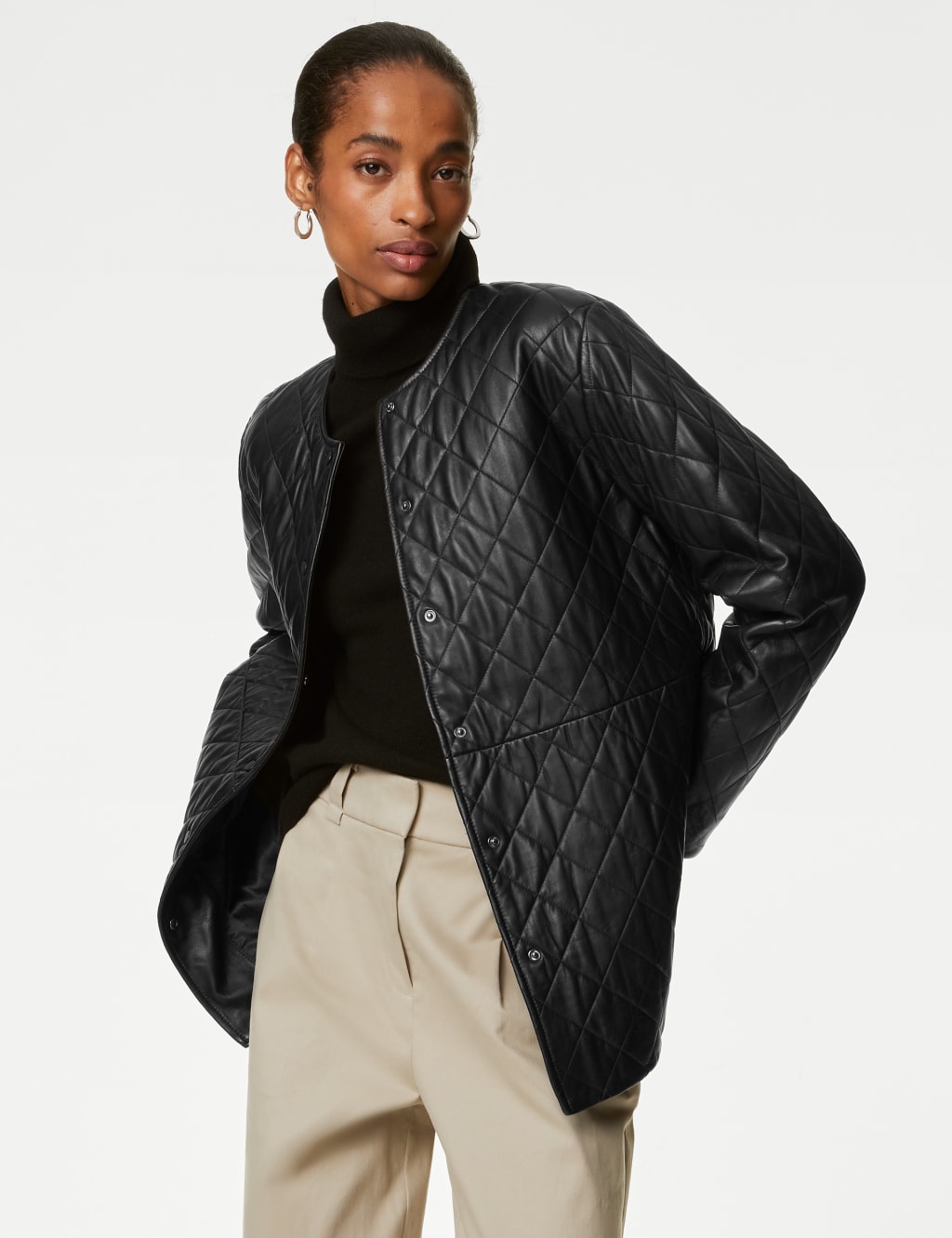 Leather Quilted Jacket image 1