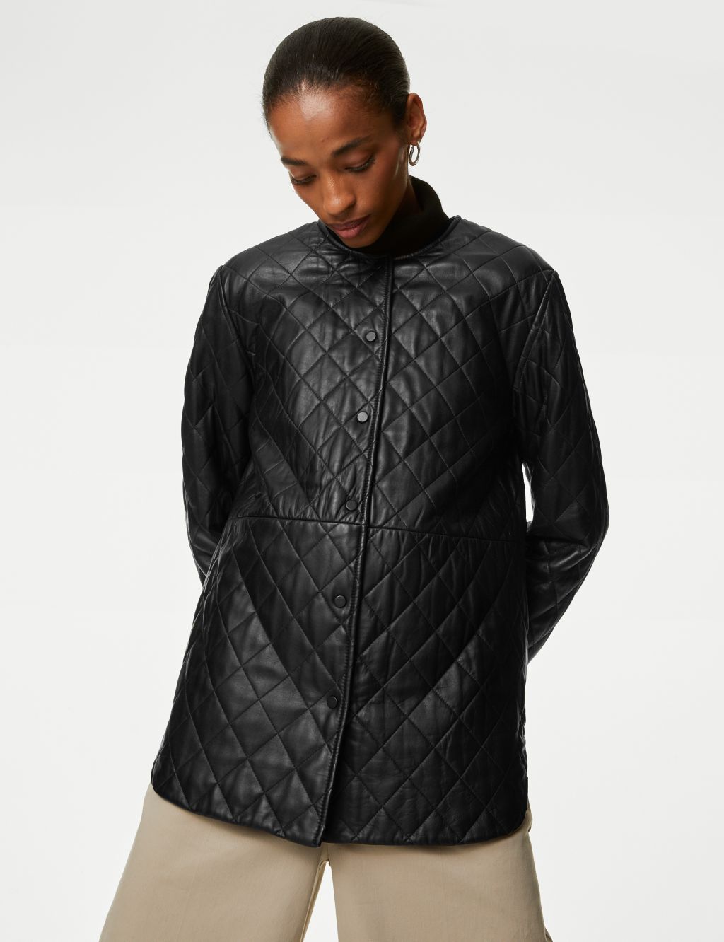 Leather Quilted Jacket image 4