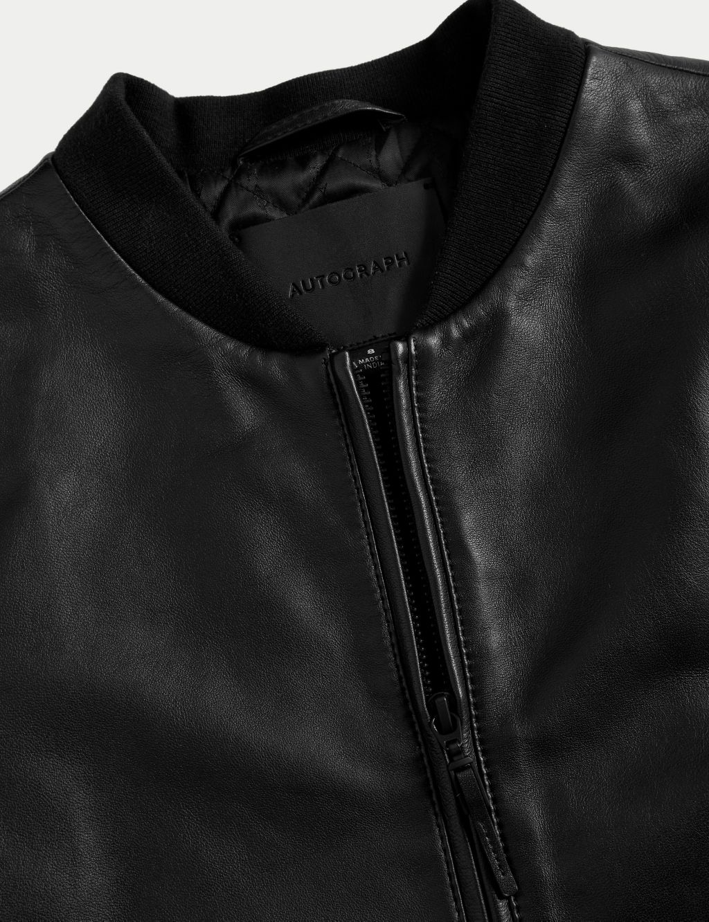 Leather Bomber Jacket image 6