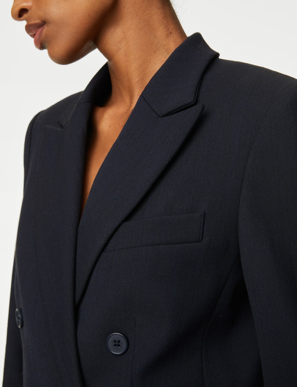 Wool Blend Double Breasted Blazer image 5