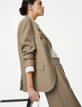 Autograph wool blend coat top
