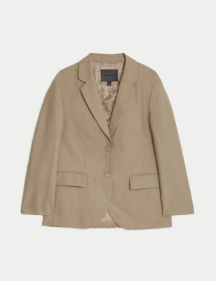 Pure Wool Relaxed Single Breasted Blazer