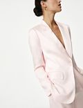 Satin Relaxed Single Breasted Blazer
