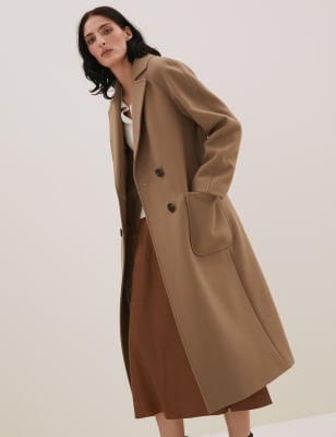 

Womens Autograph Wool Rich Double Breasted Coat with Cashmere - Camel, Camel