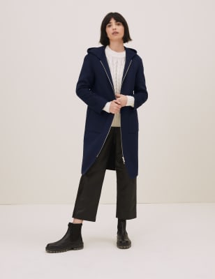 

Womens Autograph Parka mit Kapuze aus Wollmischgewebe - Navy, Navy