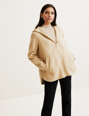 

Womens Autograph Hoodie aus Wollmischgewebe - Dark Almond, Dark Almond