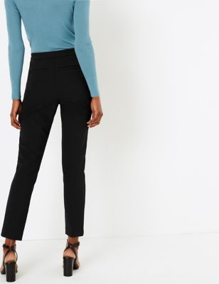 straight leg ankle grazer trousers