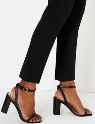 straight leg ankle grazer trousers