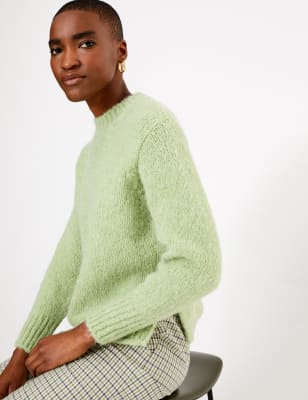 Pull coupe d&eacute;contract&eacute;e &agrave; motif textur&eacute;