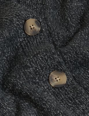 

Autograph Cárdigan con cuello con brillos con CashmereWomens - Charcoal, Charcoal