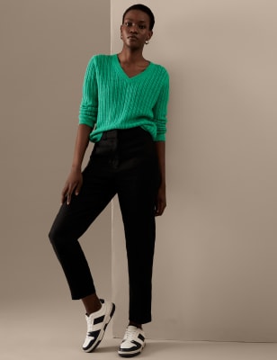 

Womens Autograph Pure Linen V-Neck Jumper - Spearmint, Spearmint