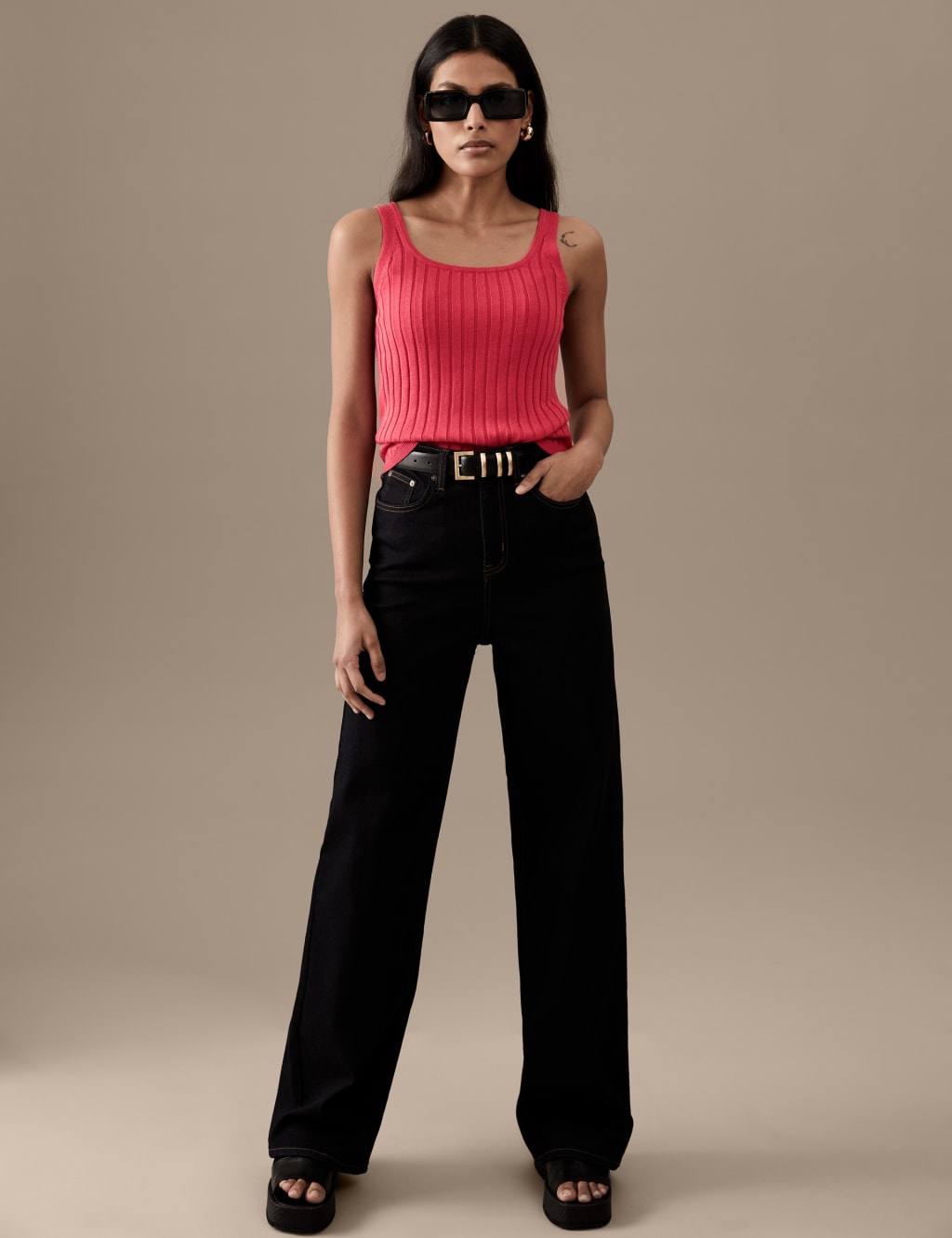 Silk Rich Ribbed Knitted Vest image 2