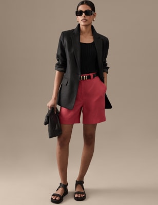 

Womens Autograph Silk Rich Ribbed Knitted Vest - Black, Black