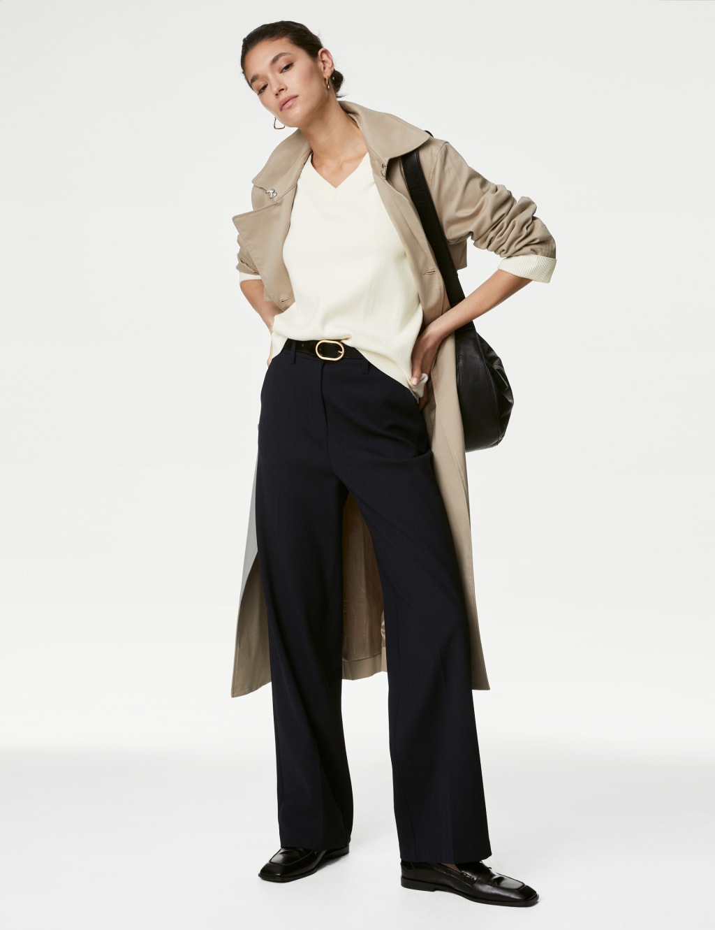 V-Neck Longline Jumper image 3