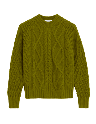 

Womens Autograph Wool Rich Cable Knit Jumper - Moss, Moss