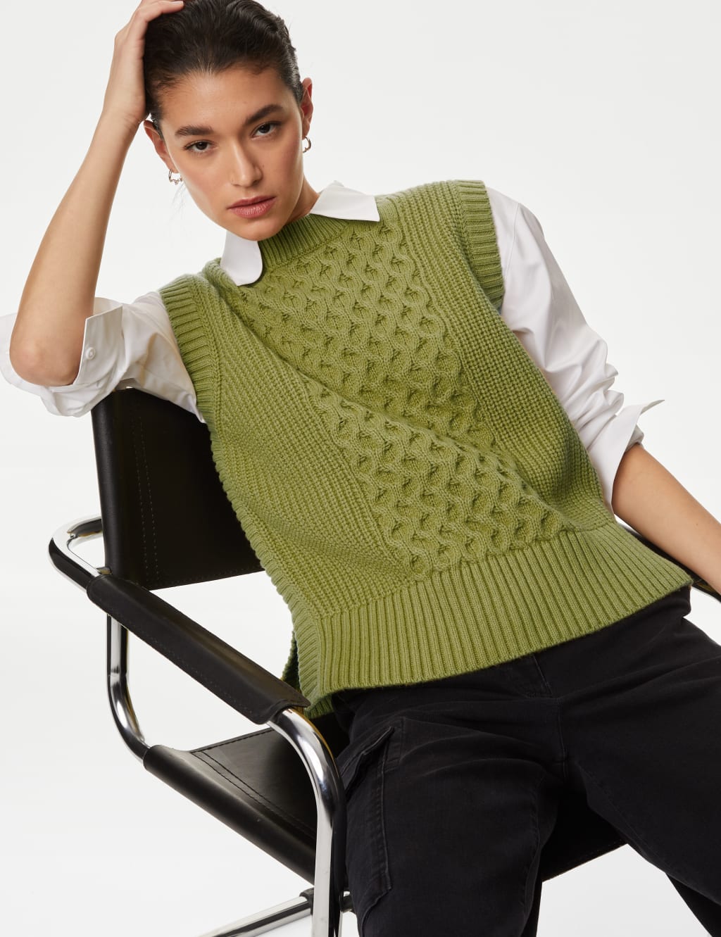 Sleeveless knitwear ladies deals