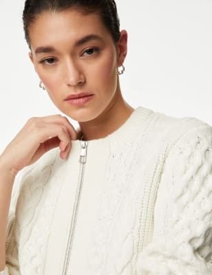 Round hotsell neck cardigan