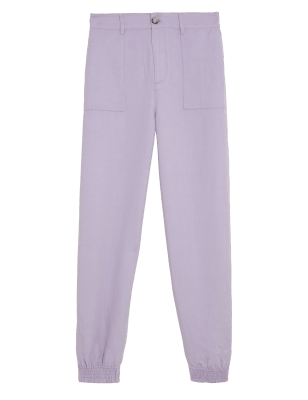 

Womens Autograph Tencel Rich Utility Cuffed Joggers - Pale Lilac, Pale Lilac