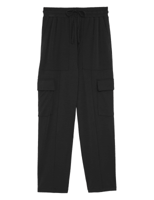 

Womens Autograph Modal Rich Cargo Tapered Cropped Trousers - Black, Black