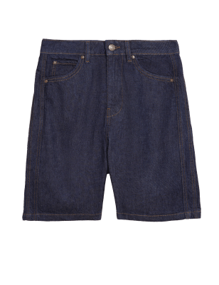 

Womens Autograph Tencel™ Denim High Waisted Shorts - Dark Indigo, Dark Indigo