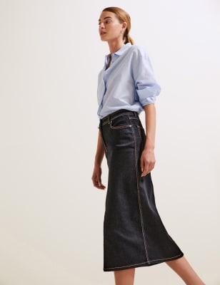 Marks and spencer 2025 a line denim skirt