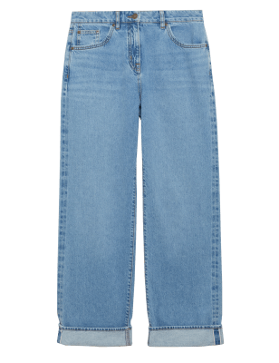 

Womens Autograph Hoch geschnittene Jeans mit geradem Bein - Light Indigo, Light Indigo
