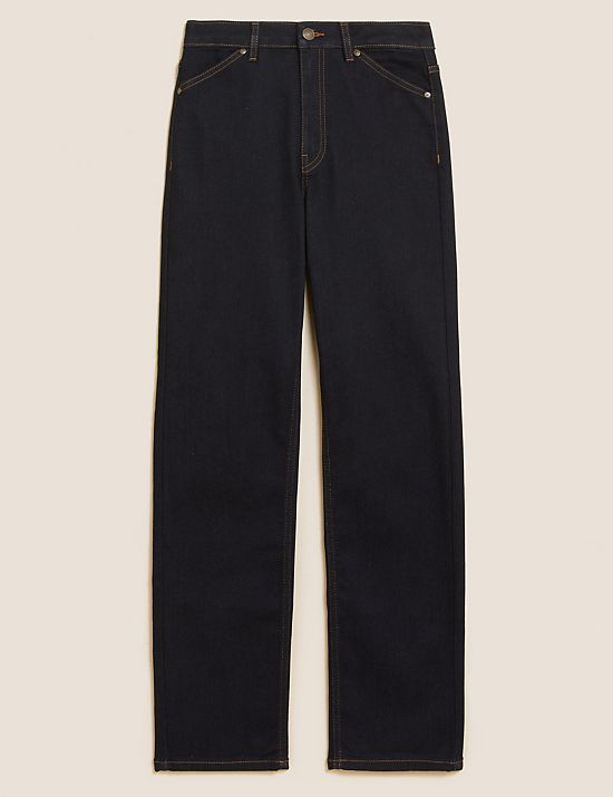 New Womens Marks & Spencer Blue Slim Boot Jeans Size 24 Medium 12 Long 
