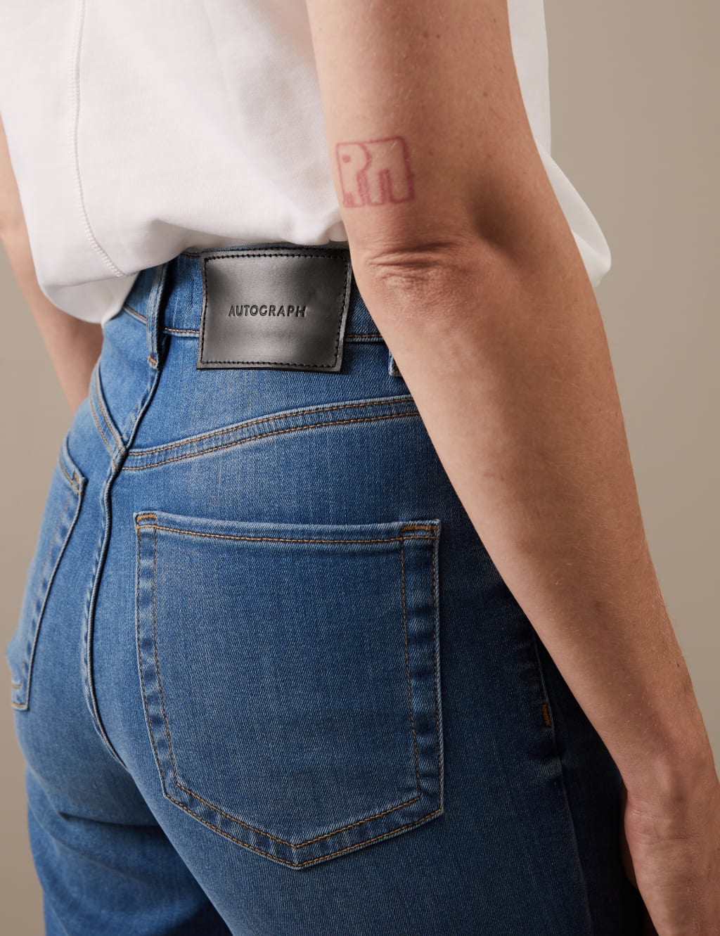 High Waisted Wide Leg Cropped Jeans image 4