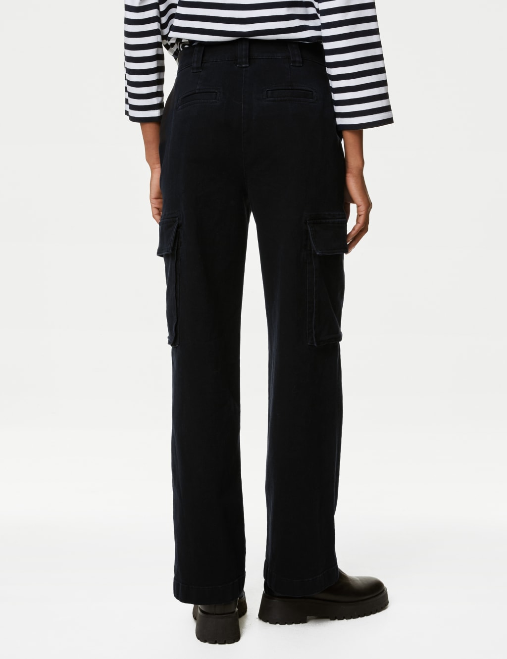 Italian Denim Cargo Straight Leg Jeans image 5