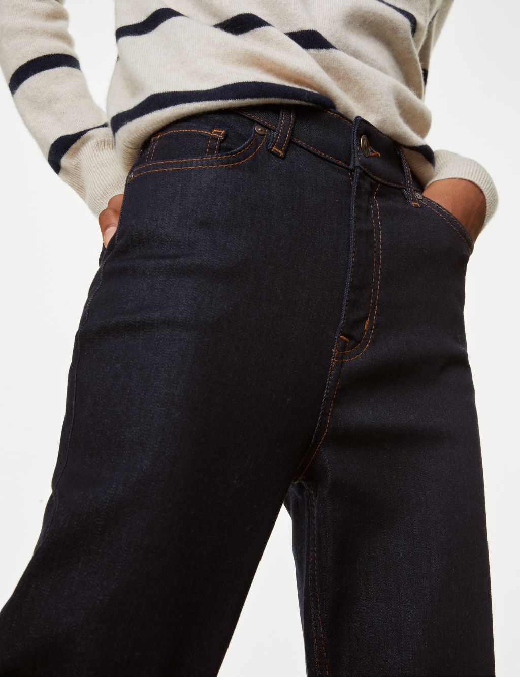 High Waisted Flared Jeans image 1