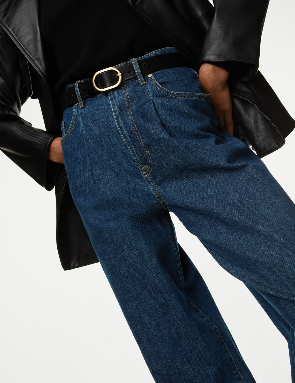 Italian Denim High Waisted Wide Leg Jeans image 3