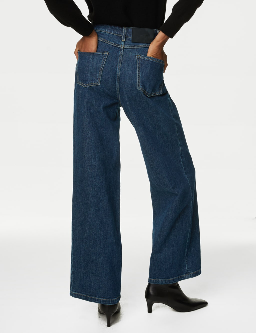 Italian Denim High Waisted Wide Leg Jeans image 5