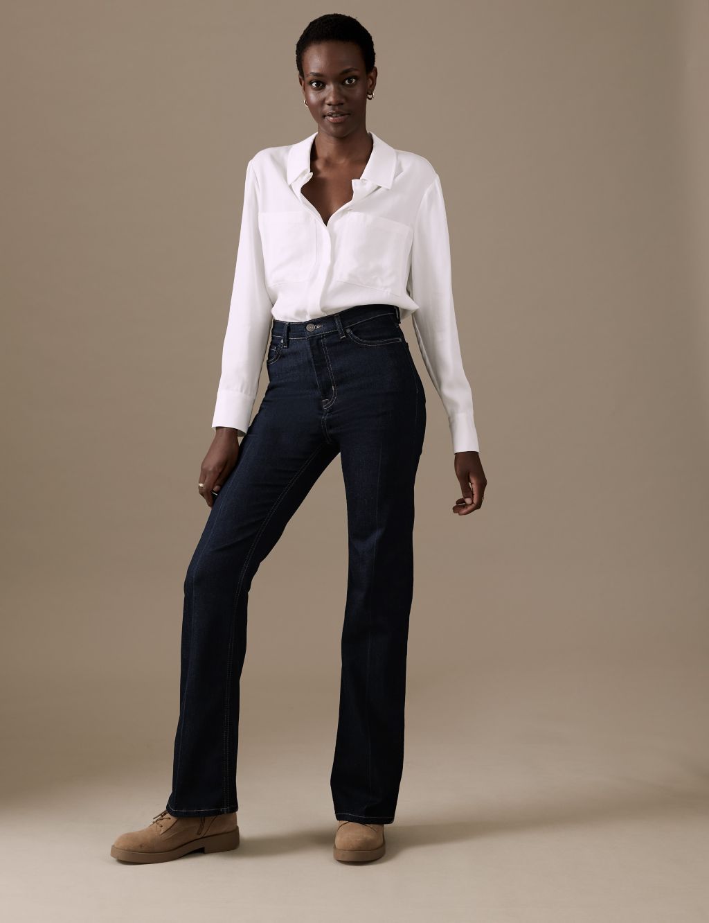 Luxury High Waisted Flared Jeans image 3