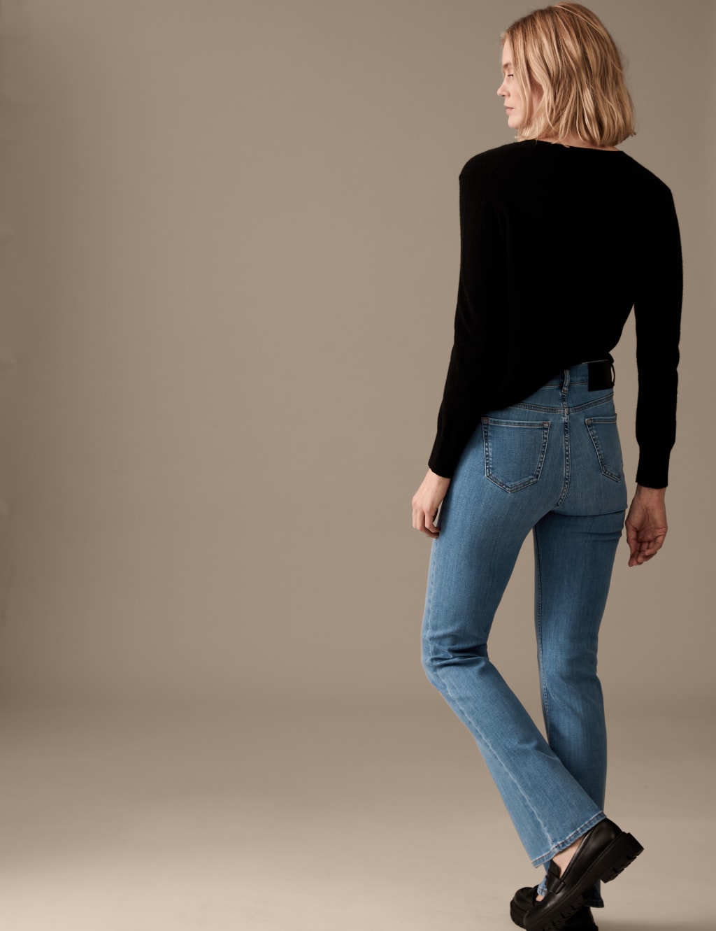 Luxury High Waisted Flared Jeans image 3