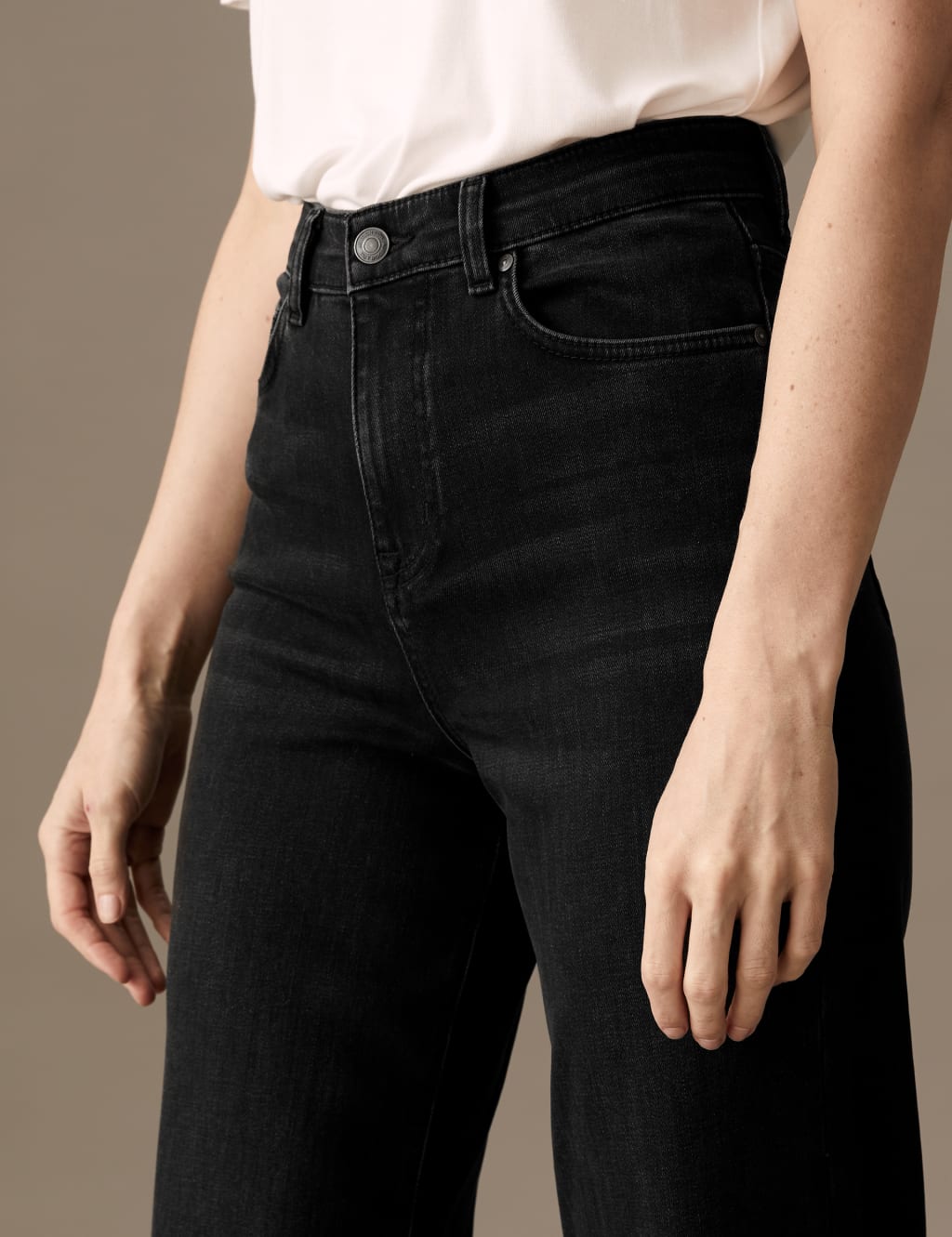 Luxury High Waisted Wide Leg Jeans image 2