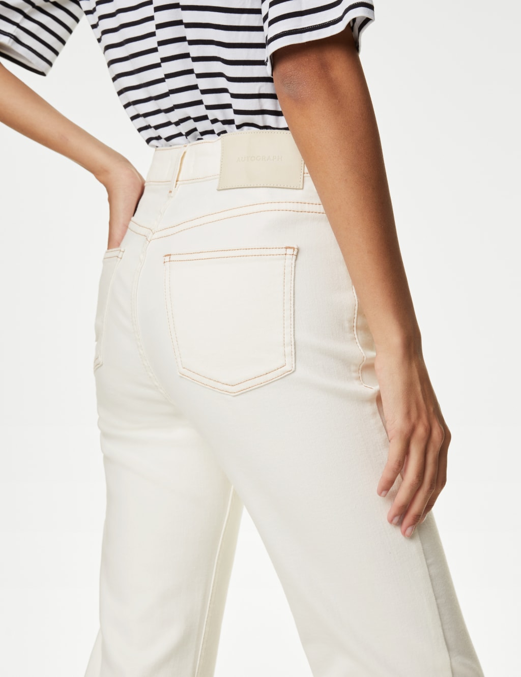 Luxury Straight Leg Ankle Grazer Jeans image 2