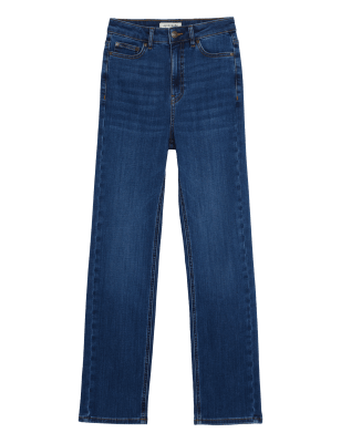 

Womens Autograph Luxury Straight Leg Ankle Grazer Jeans - Dark Blue, Dark Blue