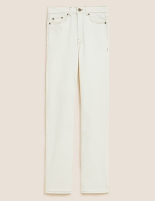 

Womens Autograph Luxury Straight Leg Ankle Grazer Jeans - Ecru, Ecru