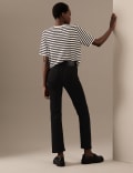 Luxury Straight Leg Ankle Grazer Jeans