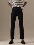 Luxury Straight Leg Ankle Grazer Jeans