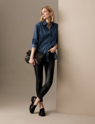 Black Leather Skintight Leather Jeans Super SKINNY Leather Pant Causal Wear  Leather Love 