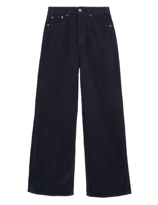 

Womens Autograph Corduroy Wide Leg Trousers - French Navy, French Navy