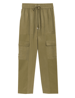 

Womens Autograph Pure Tencel™ Utility Drawstring Joggers - Moss Green, Moss Green