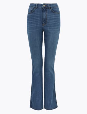 high waist flared jeans