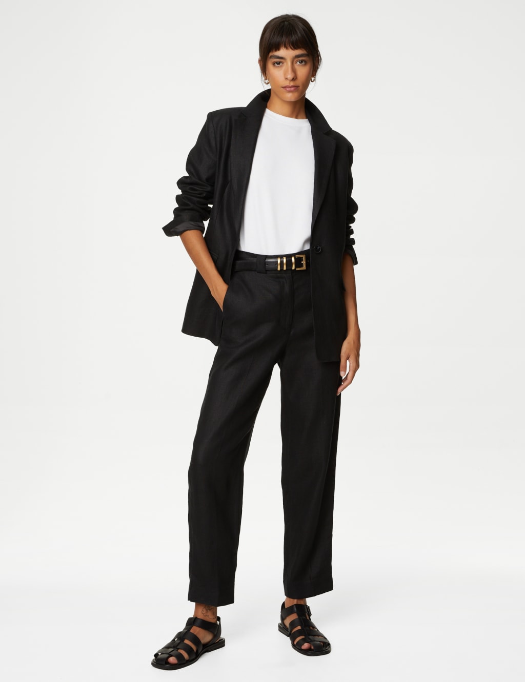 Pure Irish Linen Pleat Front Trousers image 2