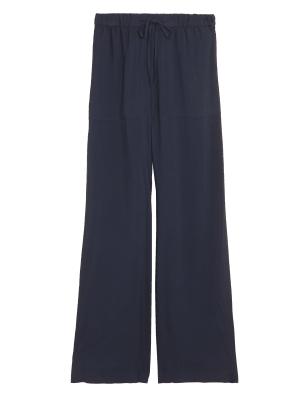 

Womens Autograph Elasticated Waist Wide Leg Trousers - Navy, Navy